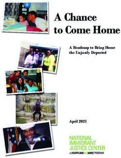 A Chance to Come Home - A Roadmap to Bring Home the Unjustly Deported - April 2021 - National Immigrant Justice Center