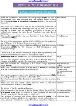 CURRENT AFFAIRS OF NOVEMBER 2018 - NATIONAL CURRENT AFFAIRS AND EVENTS - Playquiz2win.com