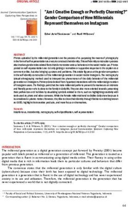 "Am I Creative Enough or Perfectly Charming?" Gender Comparison of How Millennials Represent themselves on Instagram - E-Journal Universitas Bakrie