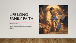LIFE LONG FAMILY FAITH - JANUARY 2021 SEVEN SORROWS AND JOYS OF SAINT JOSEPH - Sacred Heart & Saint Thomas More ...