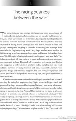 The racing business between the wars - Manchester Open Hive