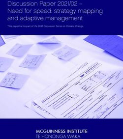 Discussion Paper 2021/02 - Need for speed: strategy mapping and adaptive management - This paper forms part of the 2021 Discussion Series on ...