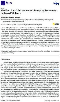 #METOO? LEGAL DISCOURSE AND EVERYDAY RESPONSES TO SEXUAL VIOLENCE - MDPI