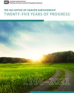 1996-2021 TWENTY-FIVE YEARS OF PROGRESS THE NCI OFFICE OF CANCER SURVIVORSHIP