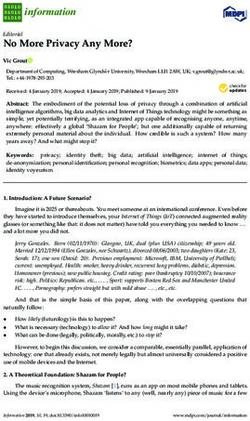 No More Privacy Any More? - Editorial - MDPI