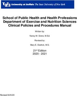 School of Public Health and Health Professions Department of Exercise and Nutrition Sciences Clinical Policies and Procedures Manual - 21st ...