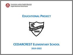 CEDARCREST ELEMENTARY SCHOOL - EDUCATIONAL PROJECT 2019-2022 - EMSB