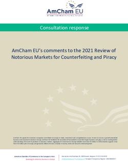 CONSULTATION RESPONSE AMCHAM EU'S COMMENTS TO THE 2021 REVIEW OF NOTORIOUS MARKETS FOR COUNTERFEITING AND PIRACY