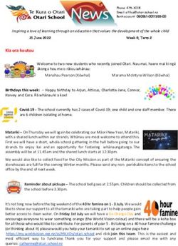 Kia ora koutou - Otari School