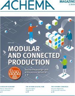 MODULAR AND CONNECTED PRODUCTION