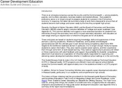 Career Development Education - Activities Guide and Glossary, Version 1.0