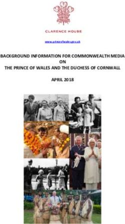 BACKGROUND INFORMATION FOR COMMONWEALTH MEDIA ON - THE PRINCE OF WALES AND THE DUCHESS OF CORNWALL APRIL 2018 www.princeofwales.gov.uk