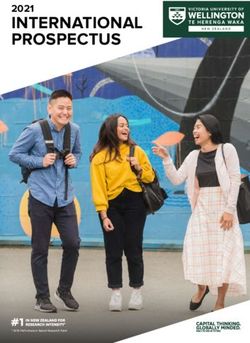 INTERNATIONAL PROSPECTUS 2021 - VICTORIA UNIVERSITY OF WELLINGTON