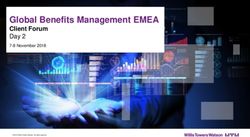 Global Benefits Management EMEA - Client Forum Day 2 7-8 November 2018 - Towers Watson