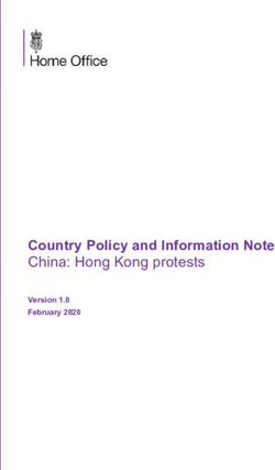 Country Policy and Information Note China: Hong Kong protests - Version 1.0 February 2020