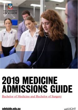 2019 MEDICINE ADMISSIONS GUIDE - Bachelor of Medicine and Bachelor of Surgery - Faculty of Health and ...