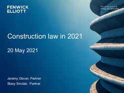 Construction law in 2021 - 20 May 2021 Jeremy Glover, Partner Stacy Sinclair, Partner - Fenwick Elliott