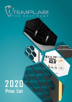 2020 Price List - THE HEAT PUMP - FDS Distribution SA