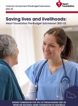 Saving lives and livelihoods: Heart Foundation Pre-Budget Submission 2021-22 Victorian Government Pre-Budget Submission 2021-22 - The Heart ...
