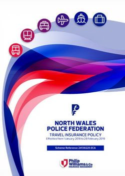 NORTH WALES POLICE FEDERATION - TRAVEL INSURANCE POLICY Scheme Reference 24138225 ECA