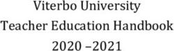 Viterbo University Teacher Education Handbook 2020 -2021