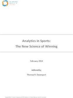 Analytics in Sports: The New Science of Winning - February 2014 Thomas H. Davenport