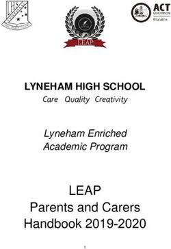 LEAP Parents and Carers Handbook 2019-2020 - LYNEHAM HIGH SCHOOL Lyneham Enriched Academic Program - Lyneham ...
