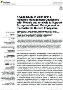 A Case Study in Connecting Fisheries Management Challenges With Models and Analysis to Support Ecosystem-Based Management in the California ...