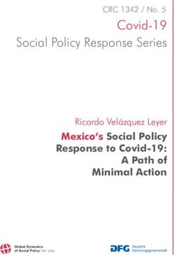 Covid-19 Social Policy Response Series - CRC 1342 / No. 5 - Mexico's Social Policy Response to Covid-19: A Path of Minimal Action - SFB 1342