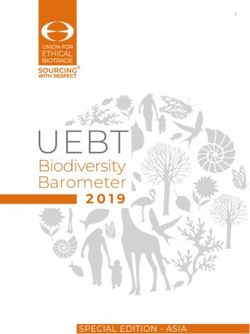 UEBT Biodiversity Barometer - SPECIAL EDITION - ASIA - The Union for Ethical BioTrade