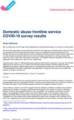 Domestic abuse frontline service COVID-19 survey results - Safelives