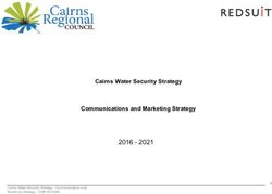 Communications and Marketing Strategy 2016 - 2021 Cairns Water Security Strategy