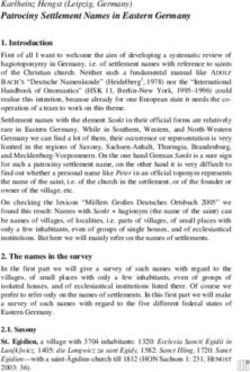 Patrociny Settlement Names in Eastern Germany