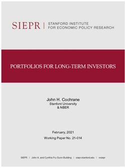 PORTFOLIOS FOR LONG-TERM INVESTORS - John H. Cochrane & NBER Stanford University February, 2021