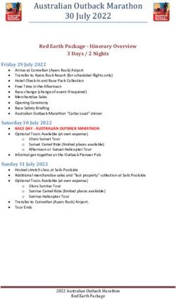 Australian Outback Marathon 30 July 2022