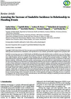 Review Article Assessing the Increase of Snakebite Incidence in Relationship to Flooding Events