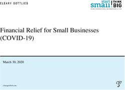 Financial Relief for Small Businesses - (COVID-19) March 30, 2020 clearygottlieb.com - Start Small ...