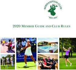 2020 MEMBER GUIDE AND CLUB RULES - Roehampton Club