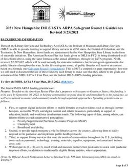 2021 New Hampshire IMLS LSTA ARPA Sub-grant Round 1 Guidelines Revised 5/25/2021