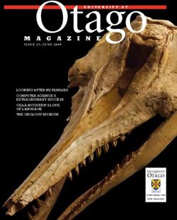 Otago LOOKING AFTER NZ FAMILIES COMPUTER SCIENCE'S EXTRAORDINARY SUCCESS CILLA MCQUEEN'S LOVE OF LANGUAGE THE GEOLOGY MUSEUM - University of Otago