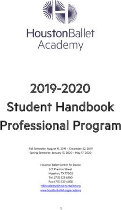 Student Handbook Professional Program 2019-2020