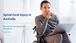 Spinal Cord Injury in Australia - The case for investing in new treatments December 2020 - Treasury.gov.au