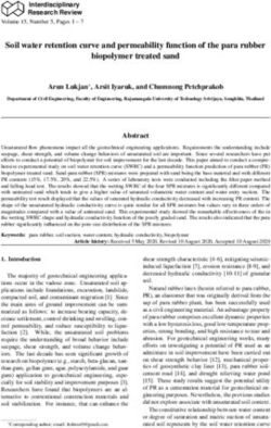Soil water retention curve and permeability function of the para rubber biopolymer treated sand - ThaiJO