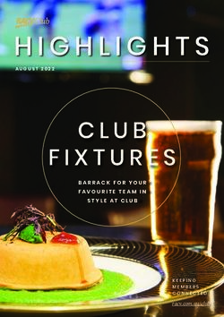 AUGUST 2022HIGHLIGHTS - BARRACK FOR YOUR FAVOURITE TEAM IN STYLE AT CLUB - racv.com.au/club