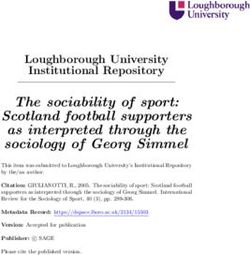 The sociability of sport: Scotland football supporters as interpreted through the sociology of Georg Simmel
