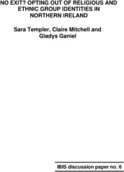 NO EXIT? OPTING OUT OF RELIGIOUS AND ETHNIC GROUP IDENTITIES IN NORTHERN IRELAND - Sara Templer, Claire Mitchell and Gladys Ganiel - IBIS ...