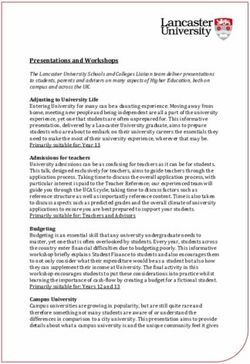 Presentations and Workshops - Lancaster University