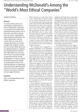 UNDERSTANDING MCDONALD'S AMONG THE "WORLD'S MOST ETHICAL COMPANIES"