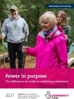 Power in purpose The difference we make in mobilising volunteers - 2021 Authors: Emma Wakeling, The difference we make in mobilising ...