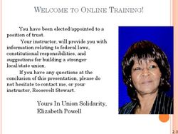 WELCOME TO ONLINE TRAINING!